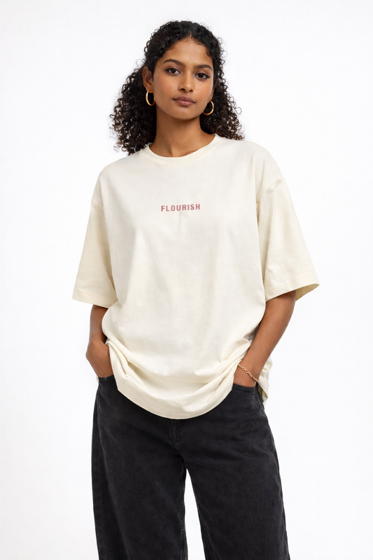 Slow down and bloom Oversized T-shirt Female