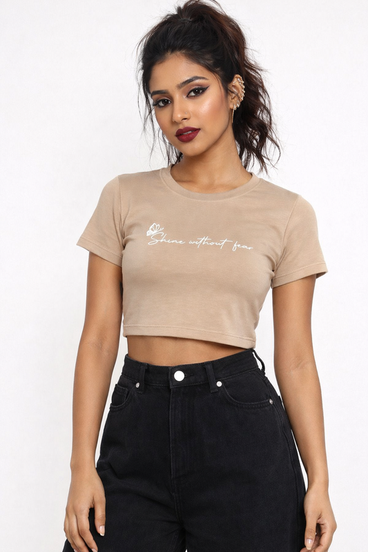 Shine Without Fear Crop T-shirt