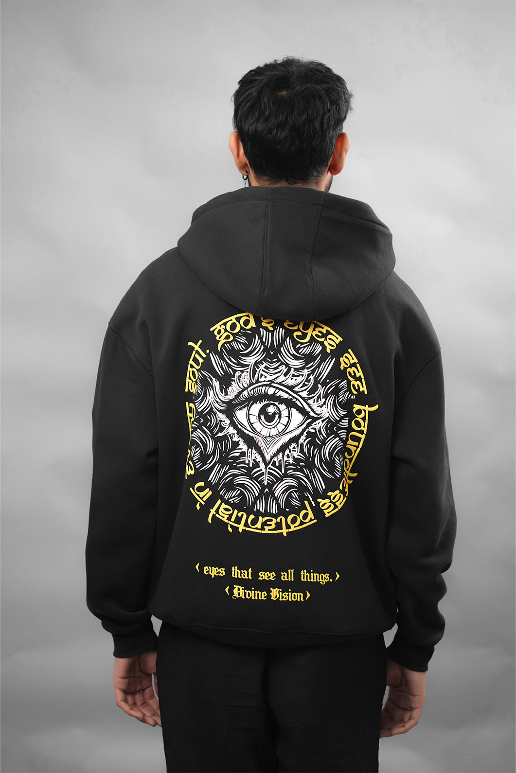 God's Eye Graphic Original Oversized Hoodie