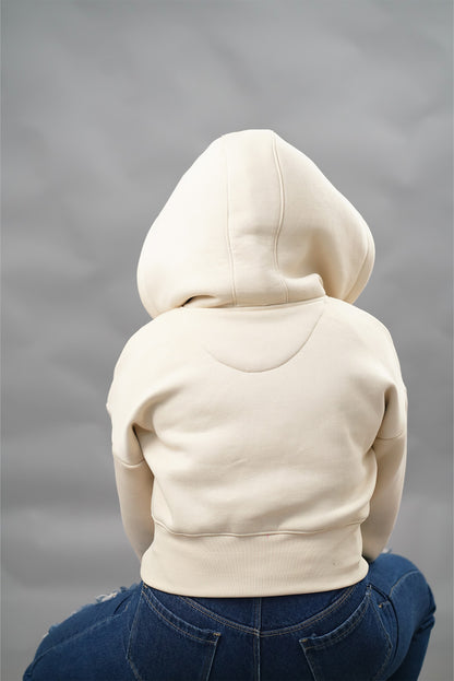 Cropped Oversized  Zip-Up Hoodie
